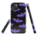 Stylish Morrigan iPhone® Tough Case features a bat design, ensuring protection and fashion for your phone.