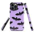 Morrigan iPhone® Tough Case features a stylish bat design, offering durable protection for your phone all year round.