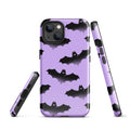 Stylish Morrigan iPhone® Tough Case features a durable design with bat and cloud patterns for ultimate phone protection.