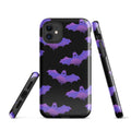 Stylish Morrigan iPhone® Tough Case featuring a bat design, ensuring durable protection for your phone year-round.