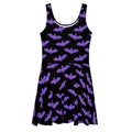 Morrigan Skater Dress featuring a playful bat design, perfect for sunny days and stylish outings.