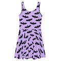 Morrigan Skater Dress features a playful bat design, perfect for sunny outings and stylish summer wear.
