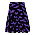 Stylish Morrigan Skater Skirt featuring a playful bat design, perfect for sunny days and any body type.