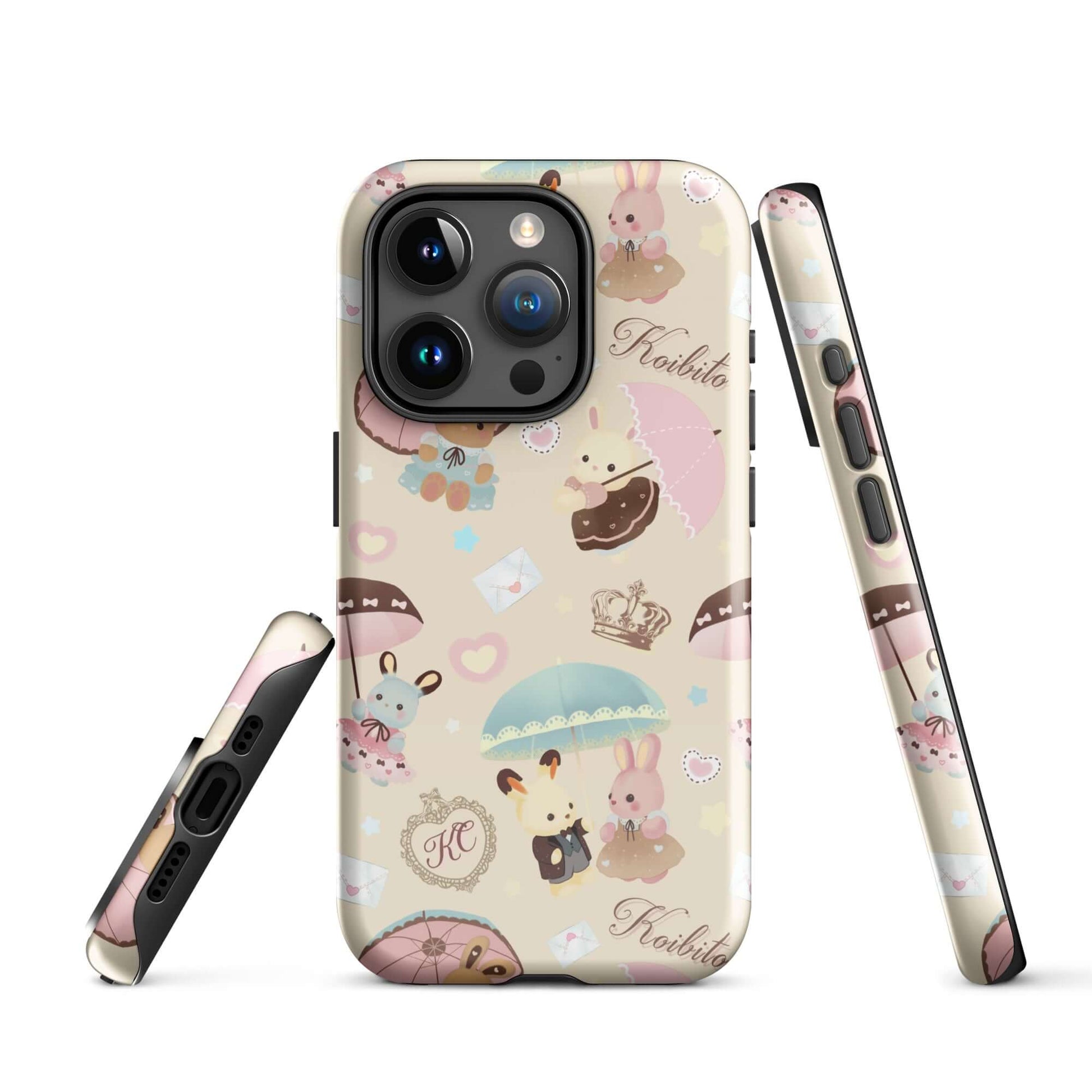 Stylish Parasol Bunny iPhone® Tough Case offers durable protection with a cute design for year-round phone safety.
