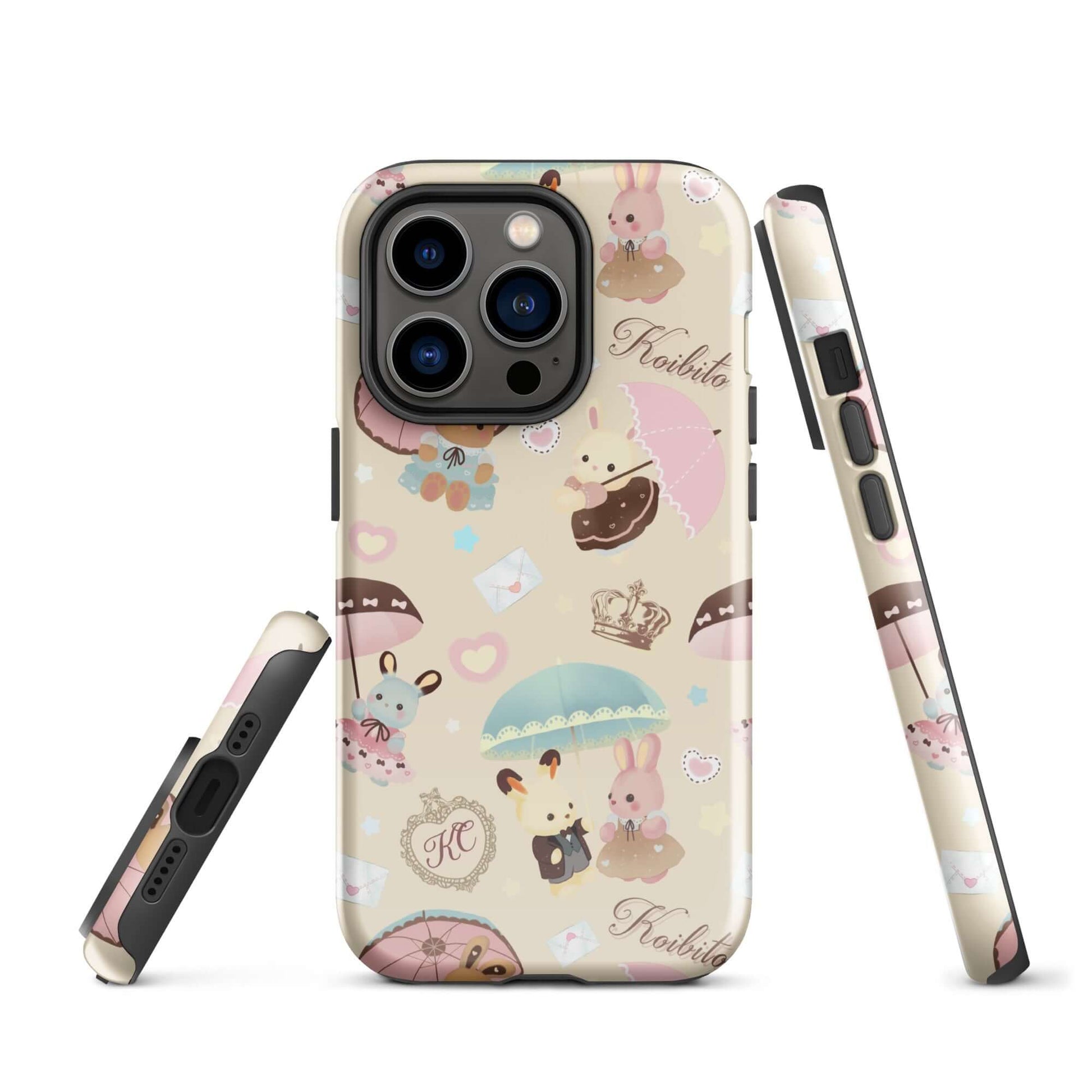 Stylish Parasol Bunny iPhone® Tough Case with durable dual-layer design for maximum protection and fashion.