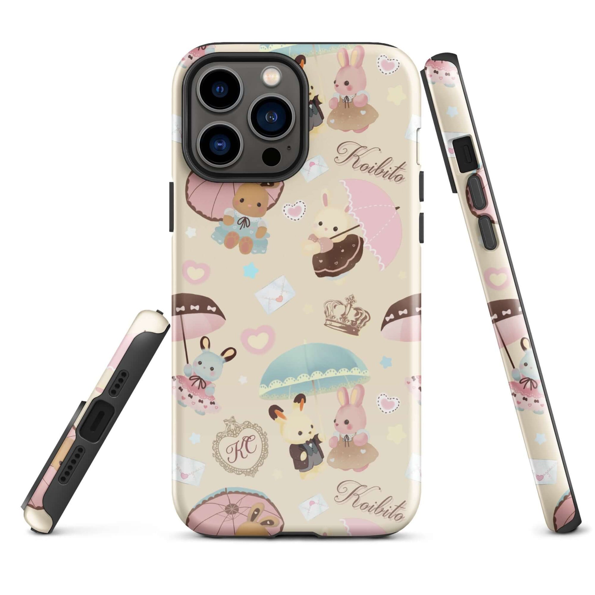 Stylish Parasol Bunny iPhone® Tough Case features a durable design for ultimate protection and fashionable flair.