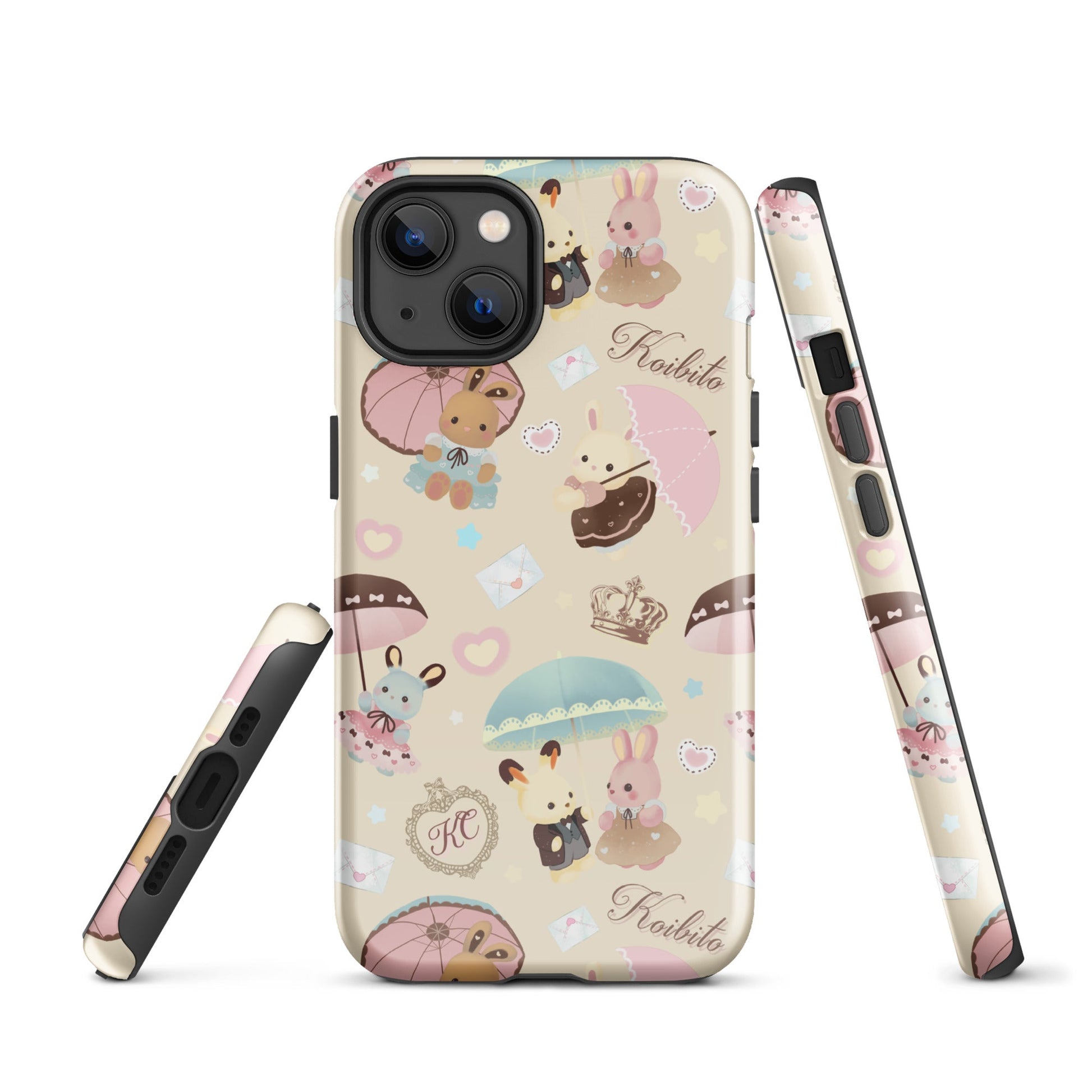 Stylishly protect your phone with the Parasol Bunny iPhone® Tough Case, featuring a cute and whimsical design.