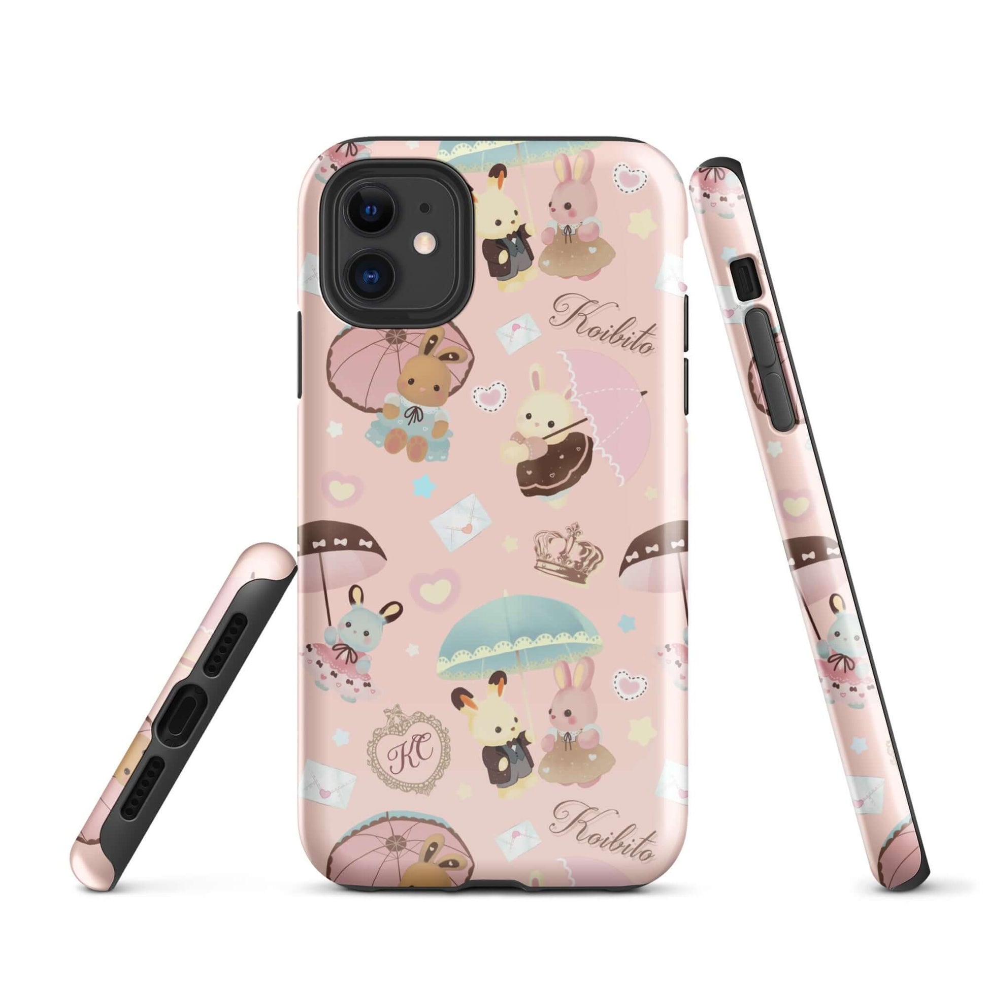 Stylish Parasol Bunny iPhone® Tough Case features a cute design and dual-layer protection for ultimate safety.