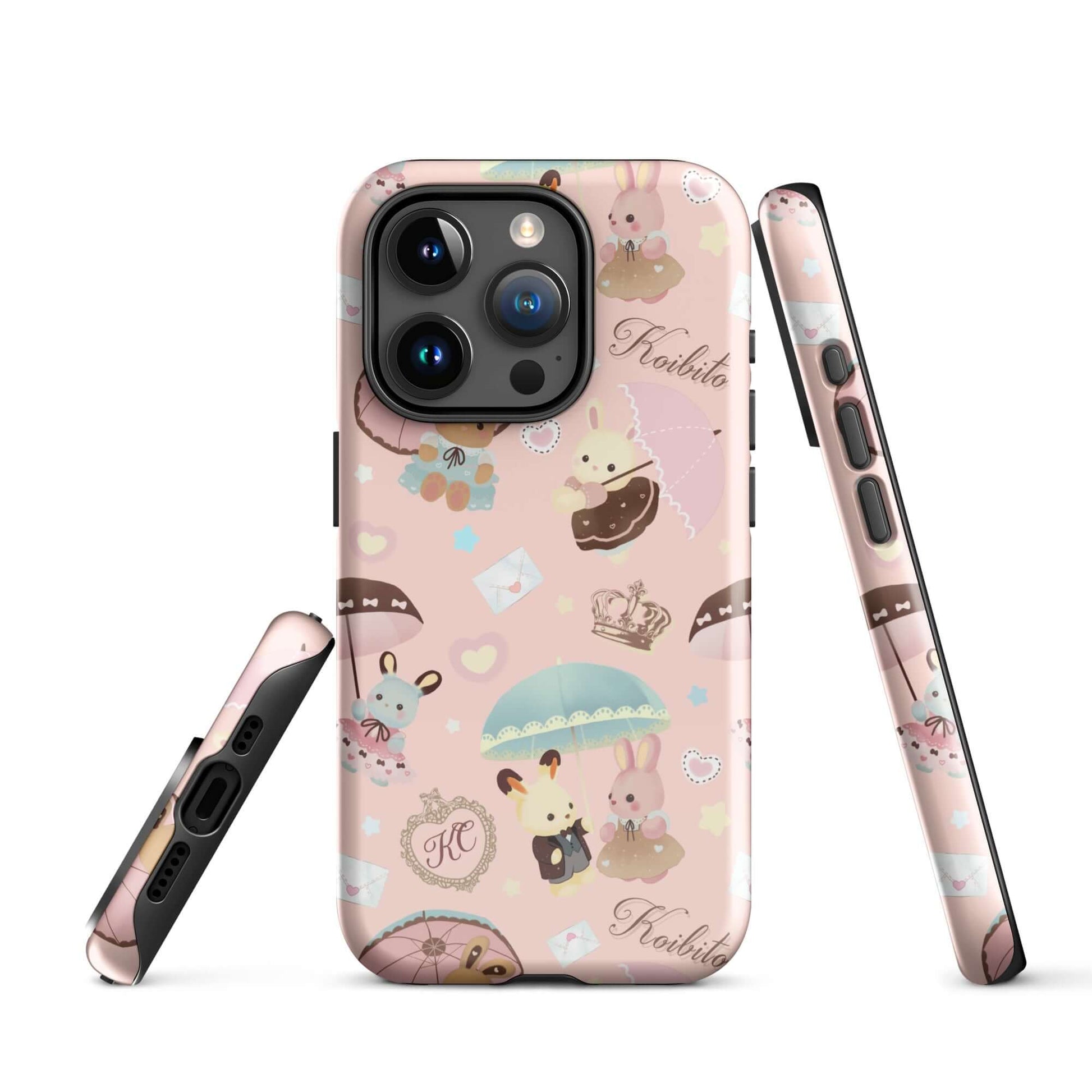 Stylish Parasol Bunny iPhone® Tough Case features a cute design and durable dual-layer protection for your phone.