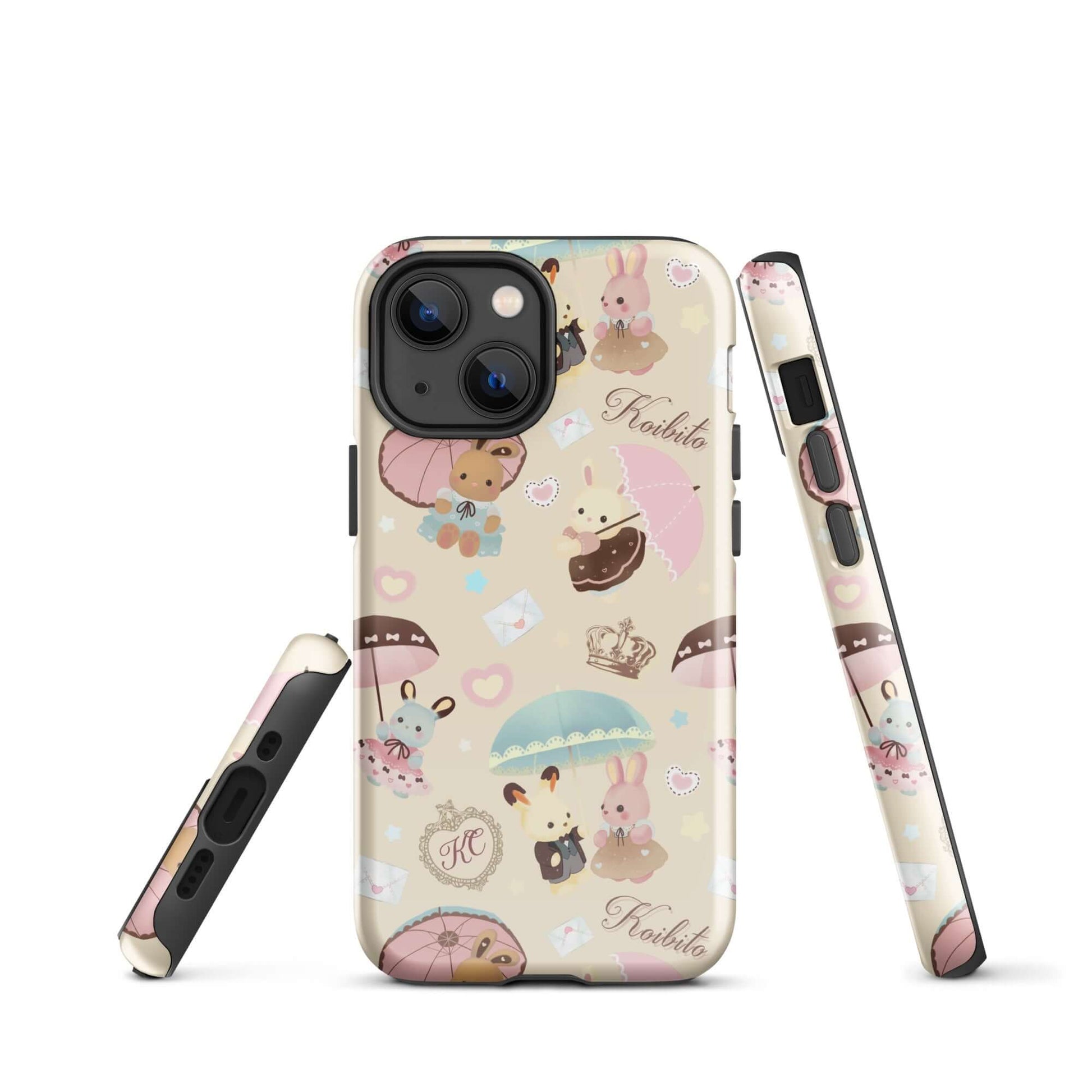 Stylish Parasol Bunny iPhone® Tough Case features cute designs and durable protection for your device year-round.