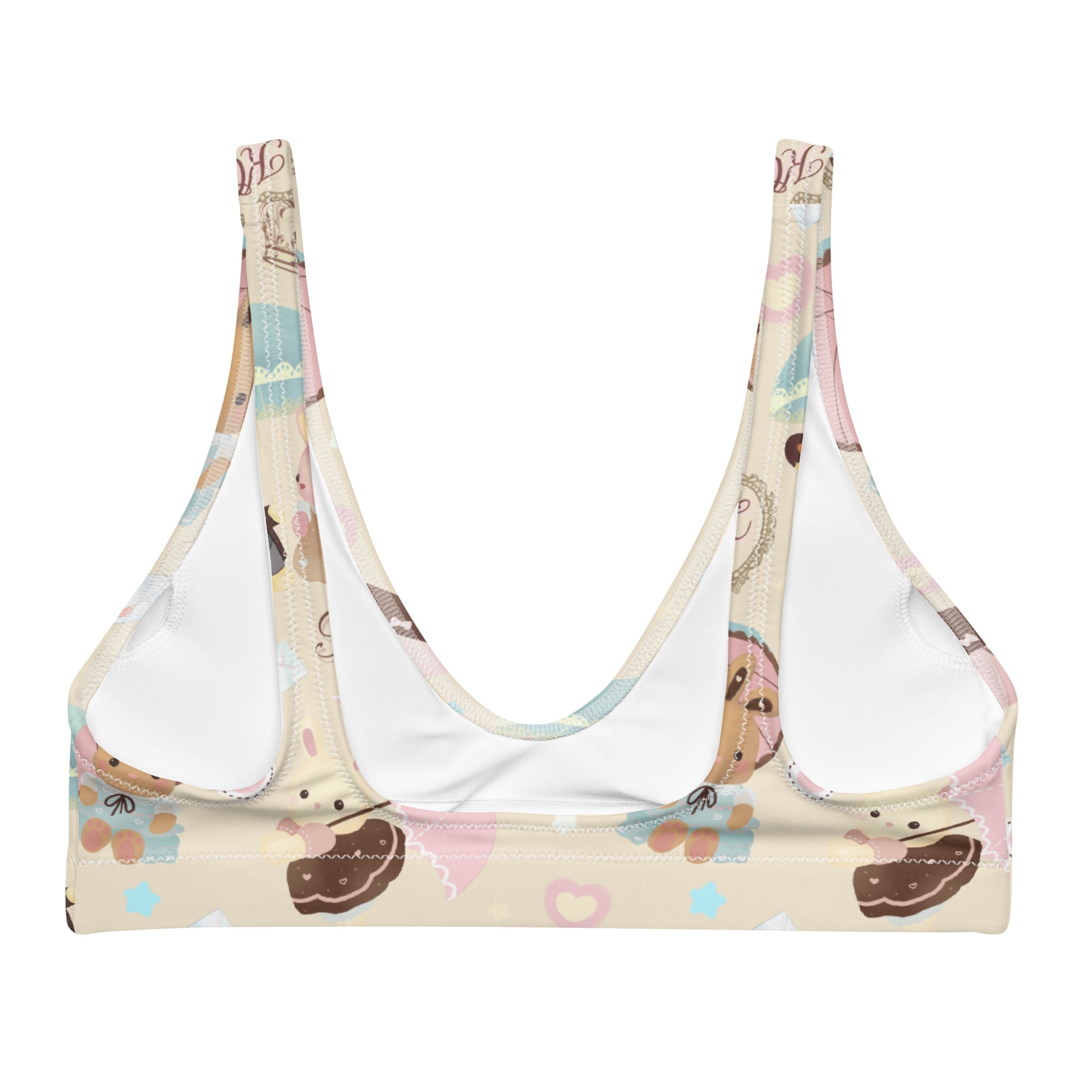 Stay stylish during workouts with the Parasol Bunny Padded Bikini Top, featuring adorable bunny prints.