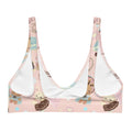 Sweet and playful Parasol Bunny Padded Bikini Top, perfect for workouts or beach days with adorable bunny print.