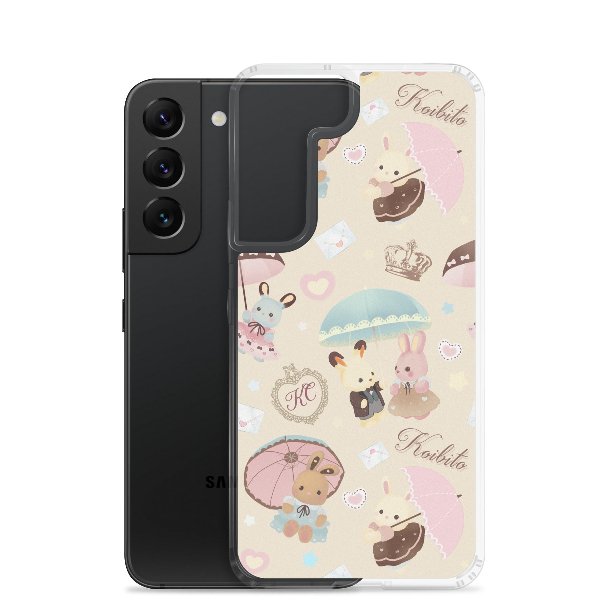 Stylish Parasol Bunny Samsung® Clear Case offers cute protection for your phone while enhancing your kawaii style.