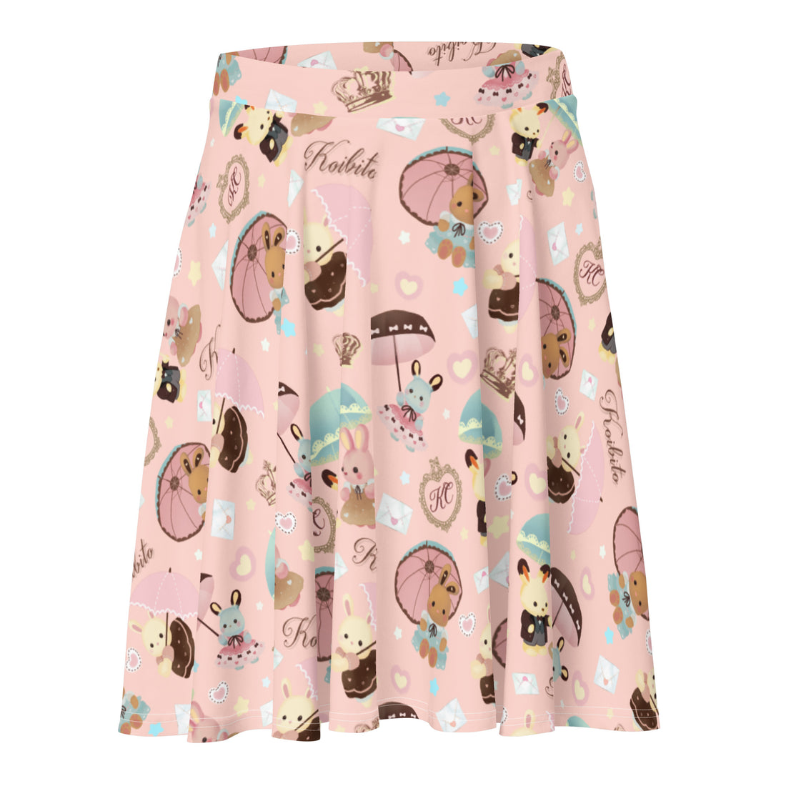 Flirty and fun, the Parasol Bunny Skater Skirt features a cute print perfect for spring outfits.
