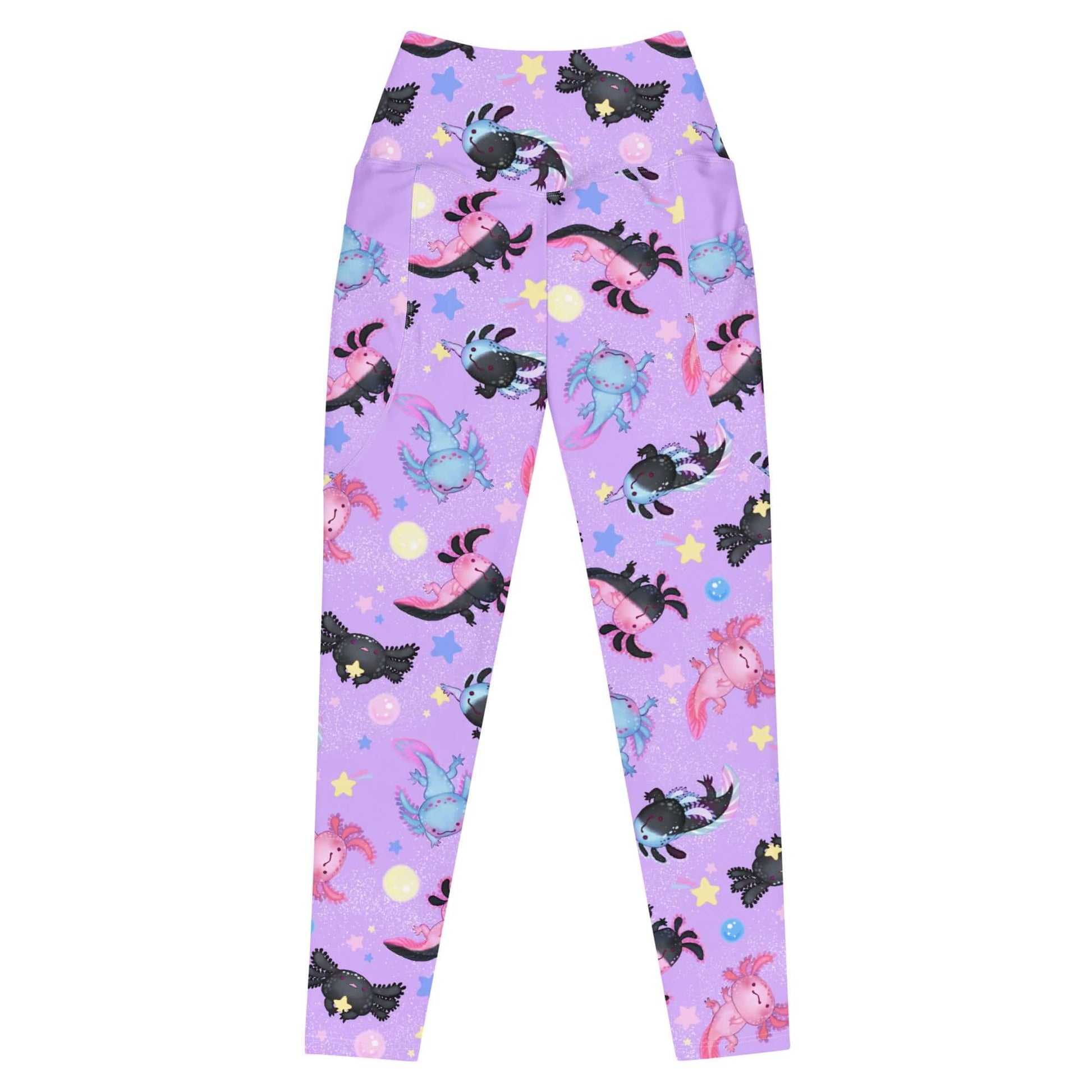 Cute and comfy Premium Axolotl Leggings with a vibrant axolotl print to brighten your step and style!