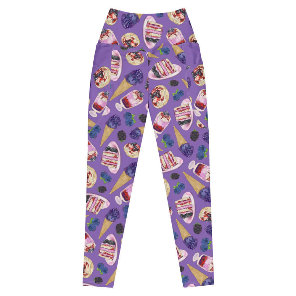 Stylish Premium Berry Leggings with a vibrant fruit pattern, perfect for workouts or casual outings.