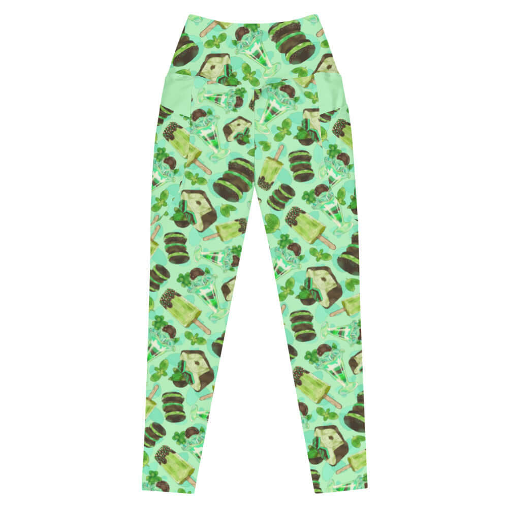 Bright and fun, the Premium Choco Mint Leggings are perfect for summer workouts or lounging in style.