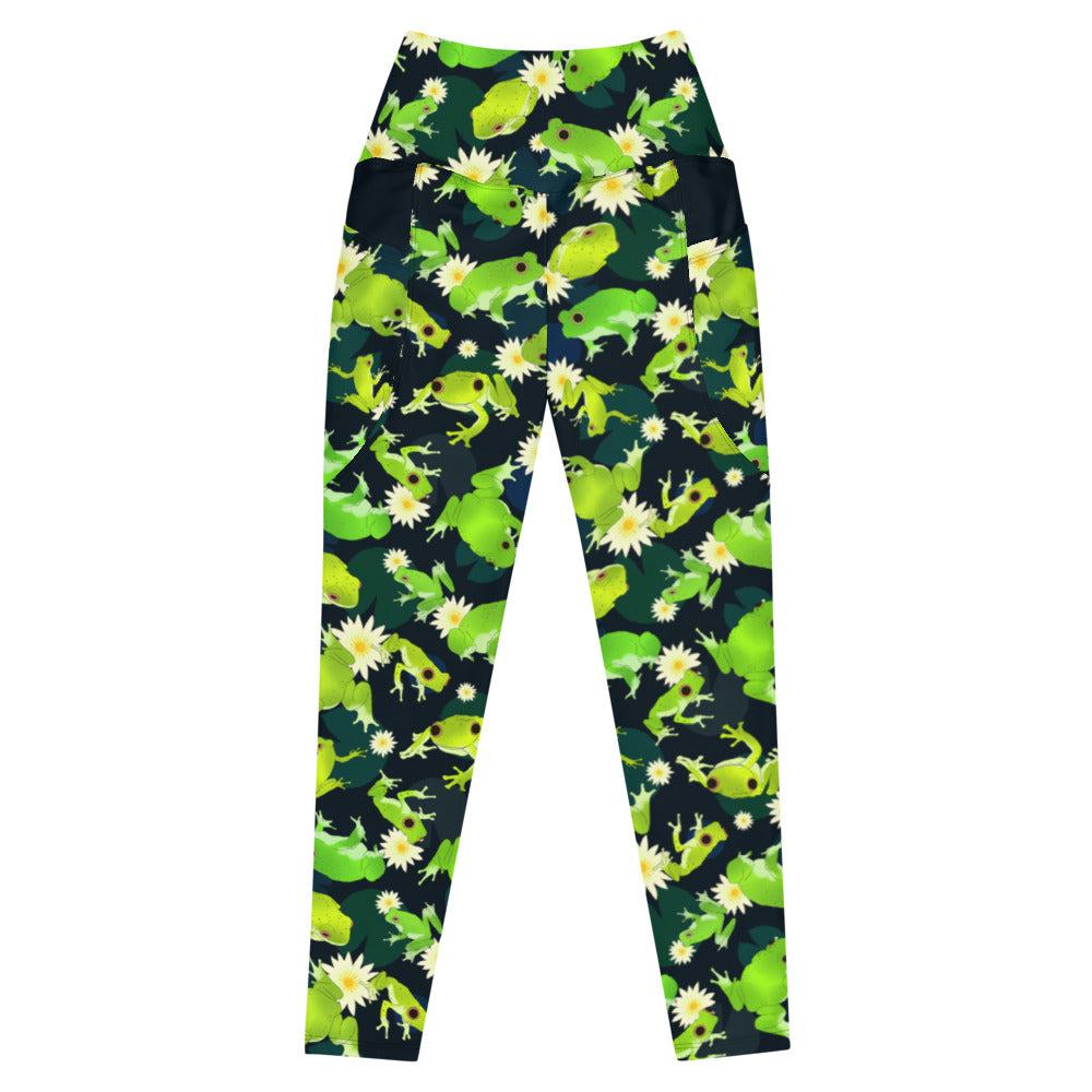 Stylish and comfortable, the Premium Kero-kero Leggings feature a high-waisted cut and convenient side pockets.