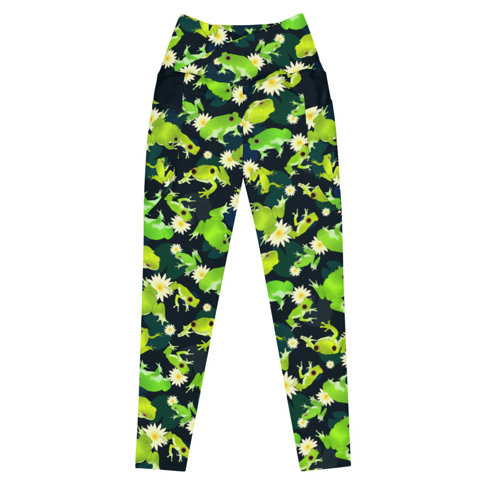 Stylish Premium Kero-kero Leggings with a high-waisted cut and convenient side pockets for ultimate comfort.