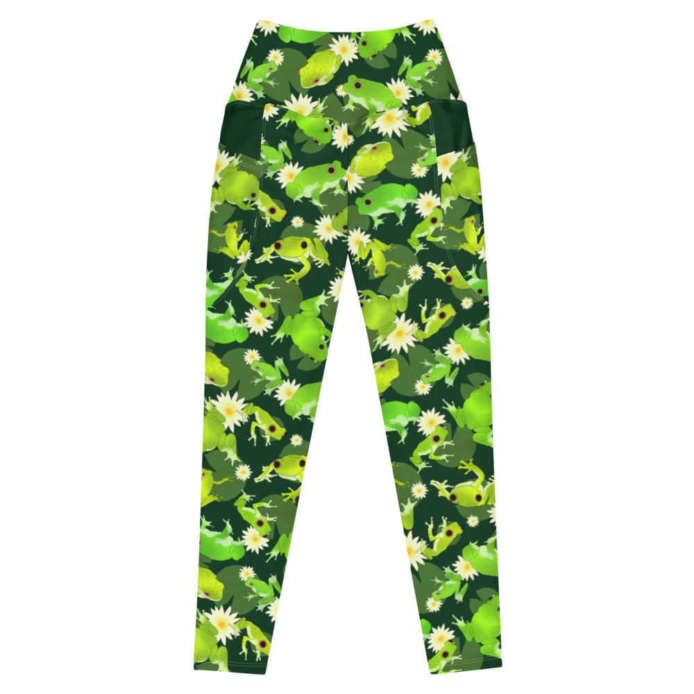 Stylish Premium Kero-kero Leggings with a high-waisted cut and side pockets, perfect for comfort and mobility.