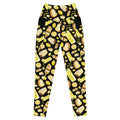 Colorful Premium Lemon Leggings with pockets, perfect for summer styles and kawaii workout outfits.