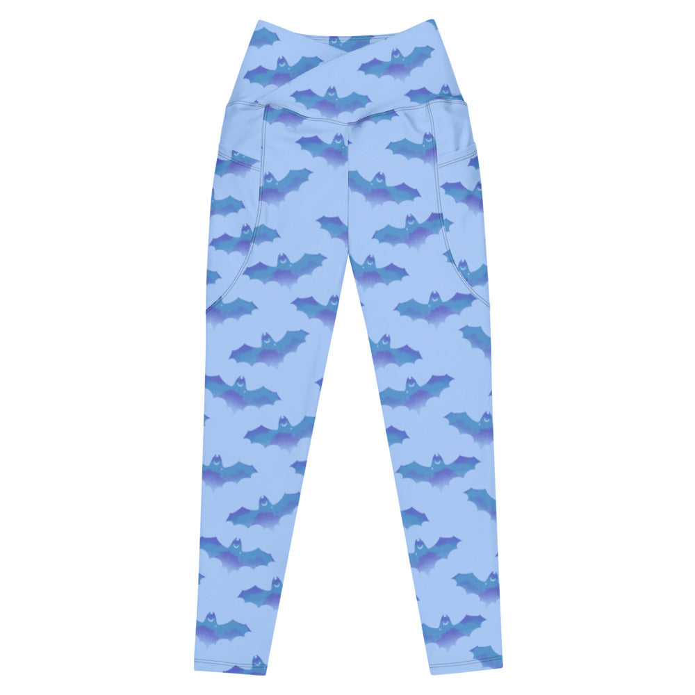 Premium Lilith Leggings with a stylish bat print, high-waisted cut, and practical side pockets for ultimate comfort.
