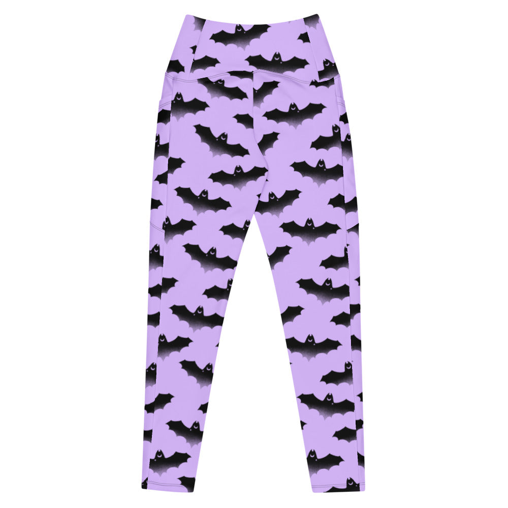 Elevate your workout style with Premium Morrigan Leggings, featuring a high-waisted cut and bat-inspired design.