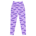 Stylish Premium Morrigan Leggings with bat print, high-waisted design, and convenient side pockets for comfort.