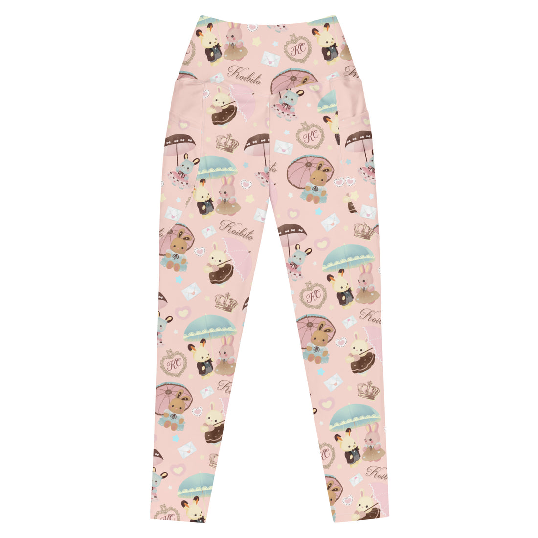 Soft and playful, the Premium Parasol Bunny Leggings feature adorable bunnies and handy side pockets for comfort.