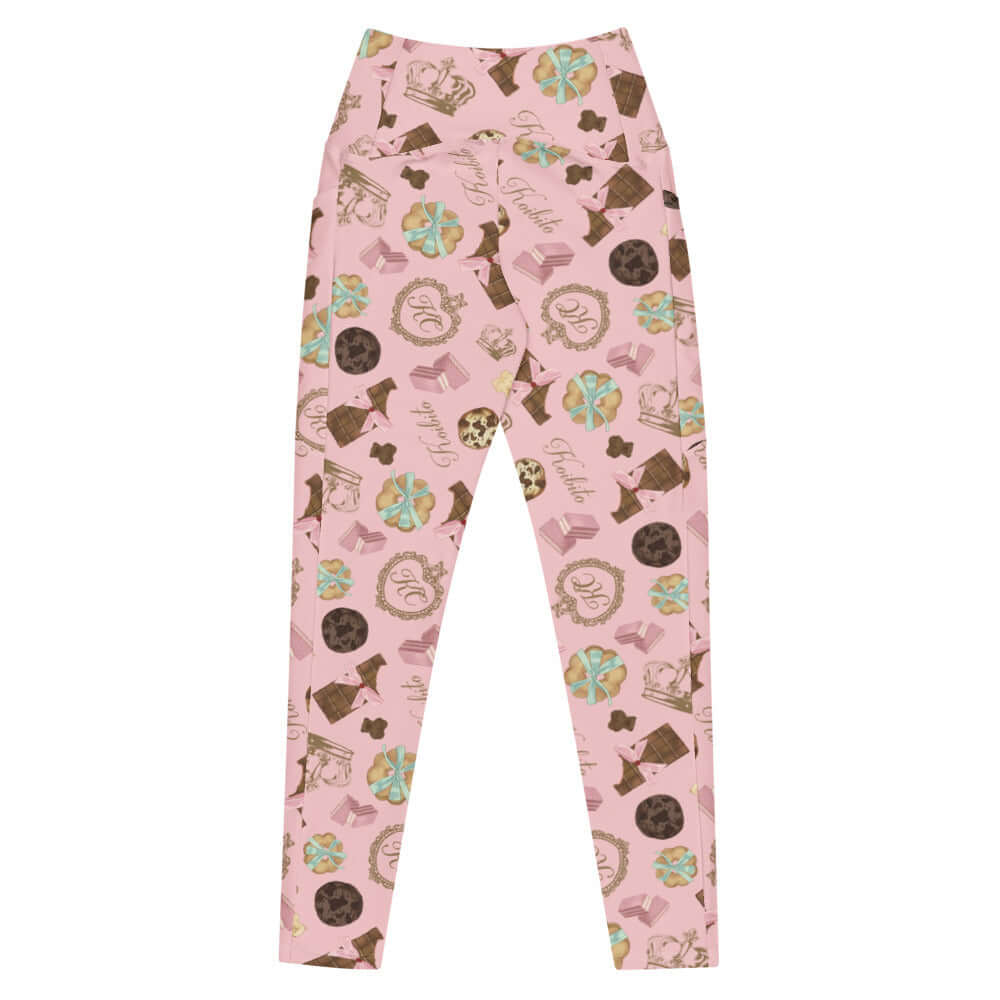 Stylish Premium Royal Cookie Leggings feature a fun design, perfect for gym or lounging in comfort.