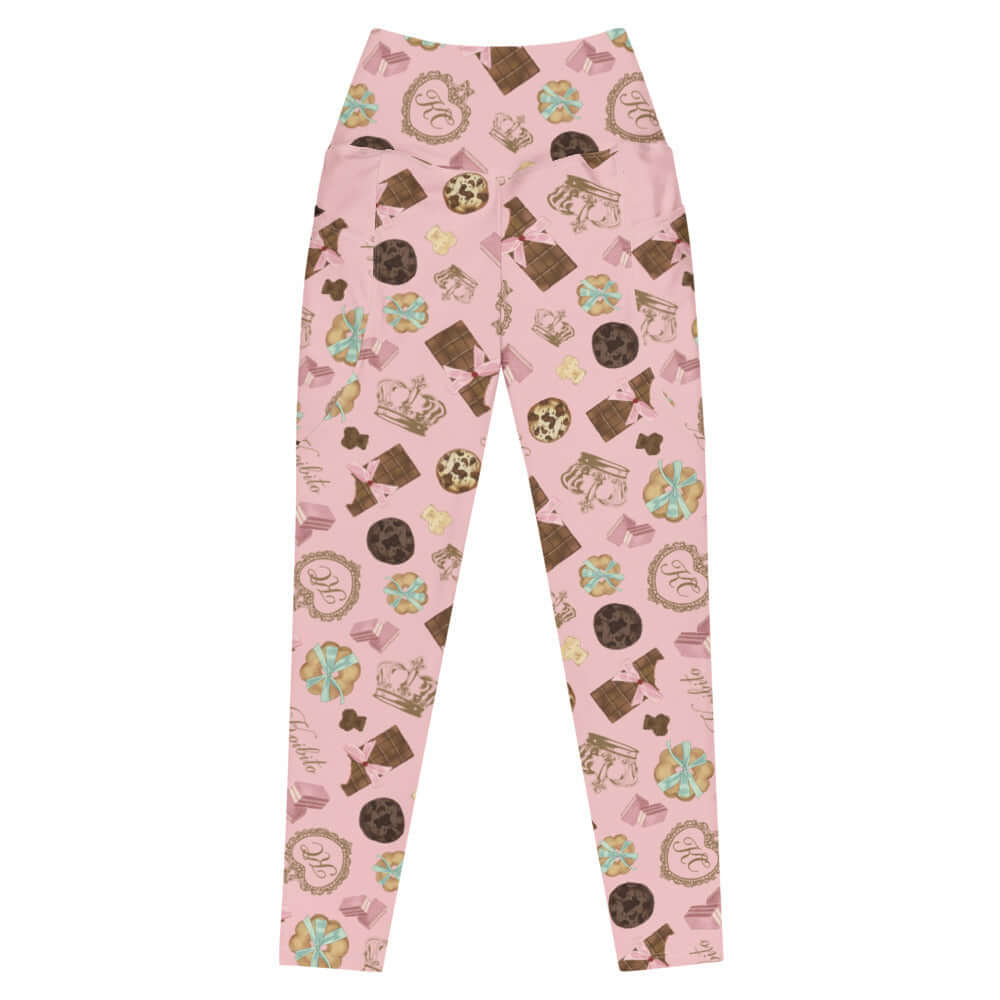 Elevate your style with Premium Royal Cookie Leggings, featuring a delightful cookie print and high-waisted comfort.