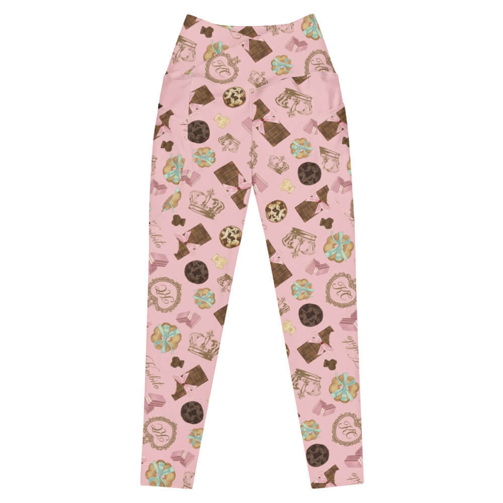 Stylish Premium Royal Cookie Leggings with a high-waisted cut, perfect for workouts or lounging in comfort.