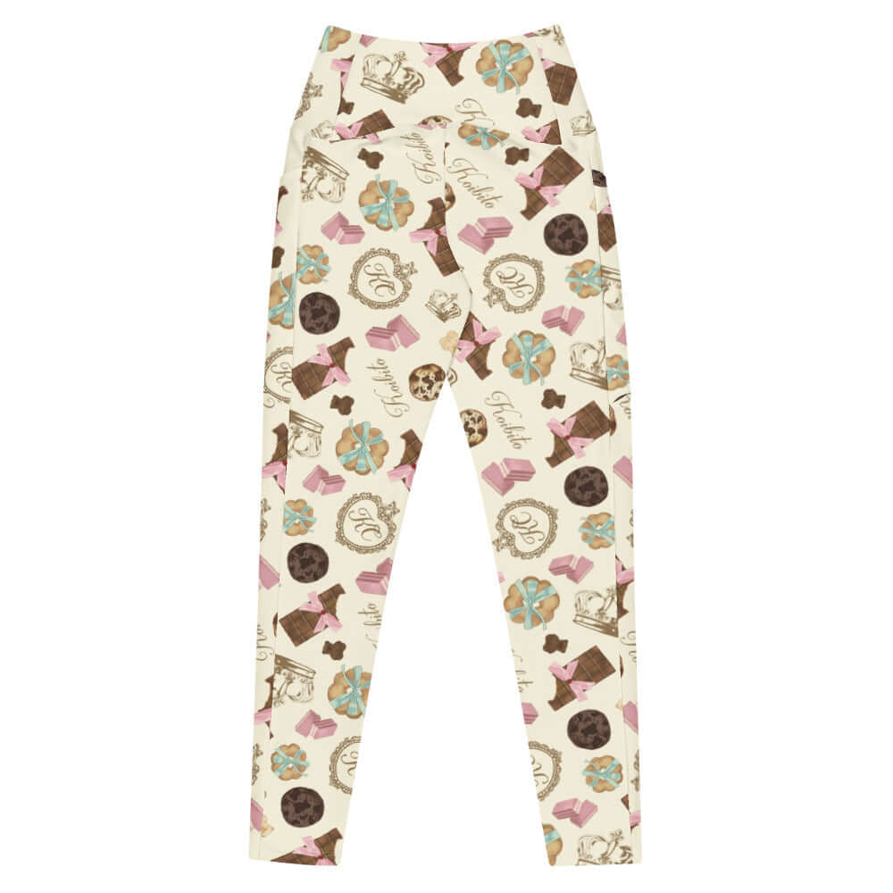 Stylish Premium Royal Cookie Leggings with a high-waisted cut, perfect for workouts or lounging.