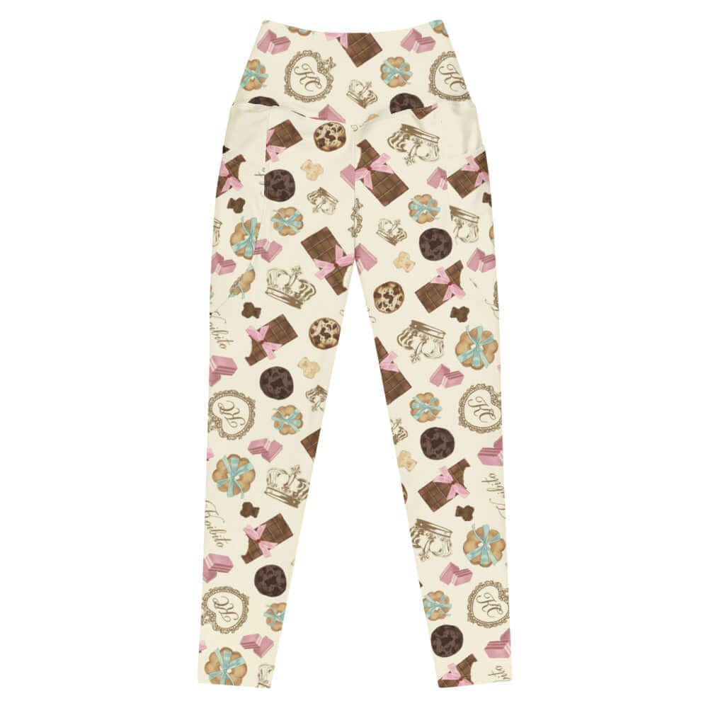 Elevate your style with Premium Royal Cookie Leggings, perfect for gym or lounging in comfort and elegance.
