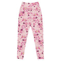 Stylish Premium Sakura Leggings in pink floral print, perfect for spring workouts and casual outings.