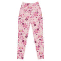 Stylish Premium Sakura Leggings in pink floral design, perfect for spring workouts and casual outings. Soft and comfortable.