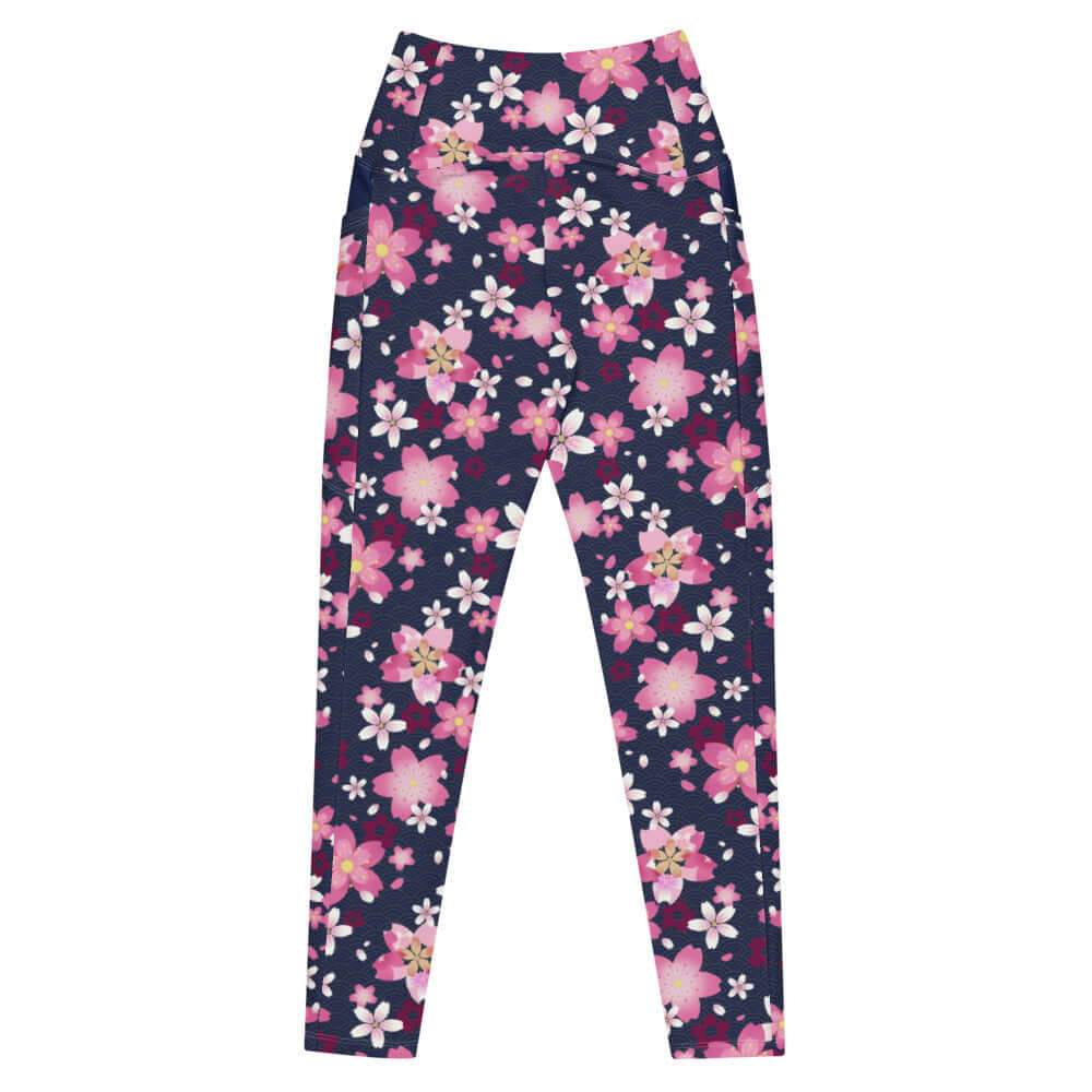 Shop the stylish Premium Sakura Leggings, featuring a floral print and high-waisted comfort for any spring occasion.