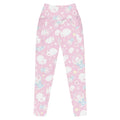 Premium Snow Bunny Leggings in pink with cute bunnies, perfect for lounging, the gym, and everyday comfort.