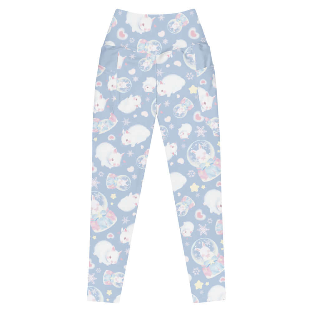 Cozy and stylish, the Premium Snow Bunny Leggings feature a fun bunny print, perfect for gym or lounging.