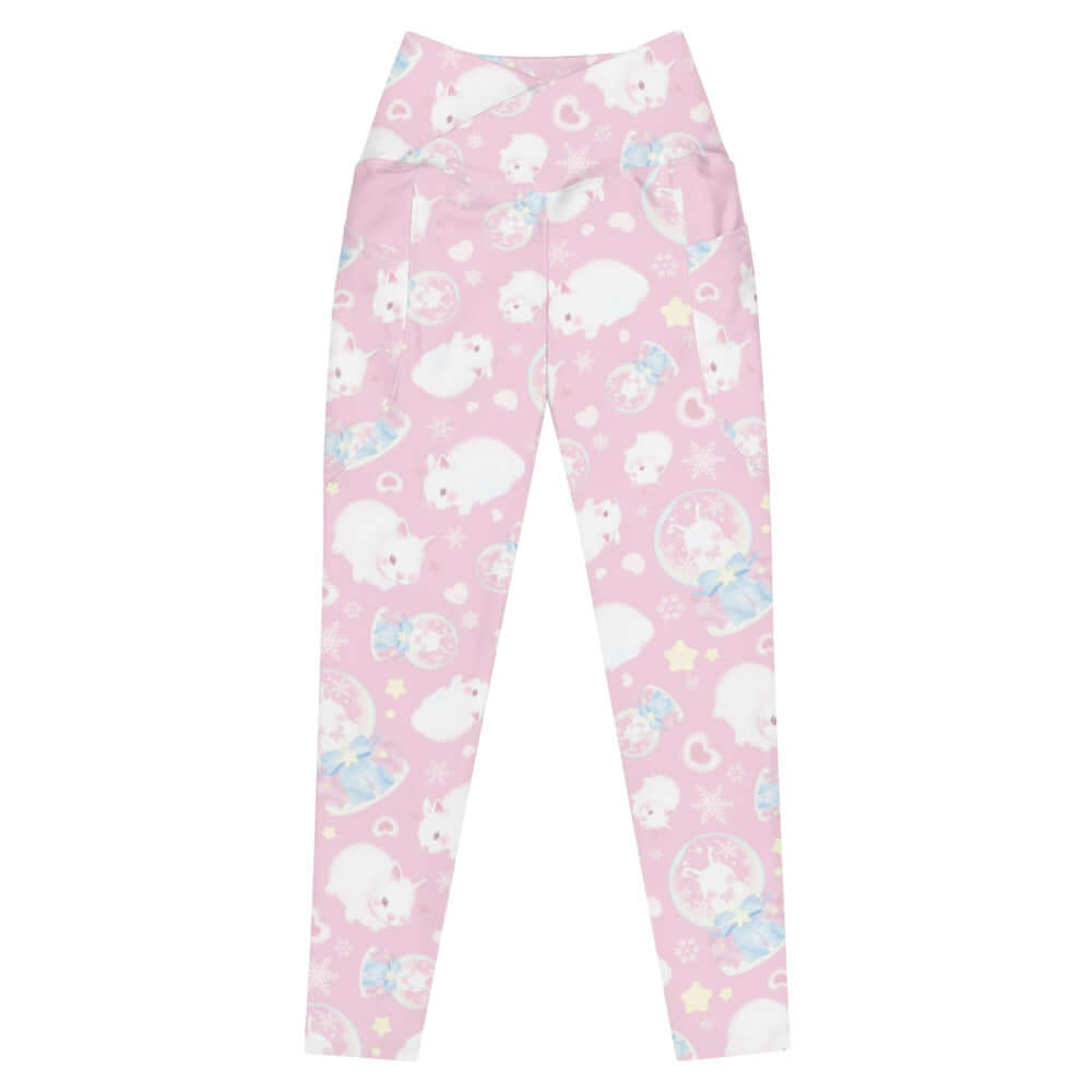Stylish Premium Snow Bunny Leggings feature a cute bunny print, perfect for lounging or workouts in comfort.
