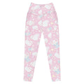 Stylish Premium Snow Kitten Leggings in pink with playful kitten design, perfect for lounging or workouts.