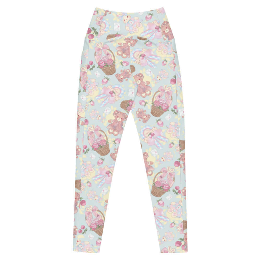 Premium Sweet Teddy Leggings showcase a fun print and high-waisted comfort, perfect for any active lifestyle.