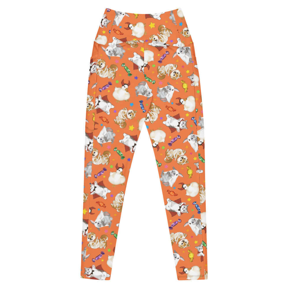 Dress up in our Premium Trick or Treaters Leggings, featuring adorable pets and festive designs perfect for Halloween!
