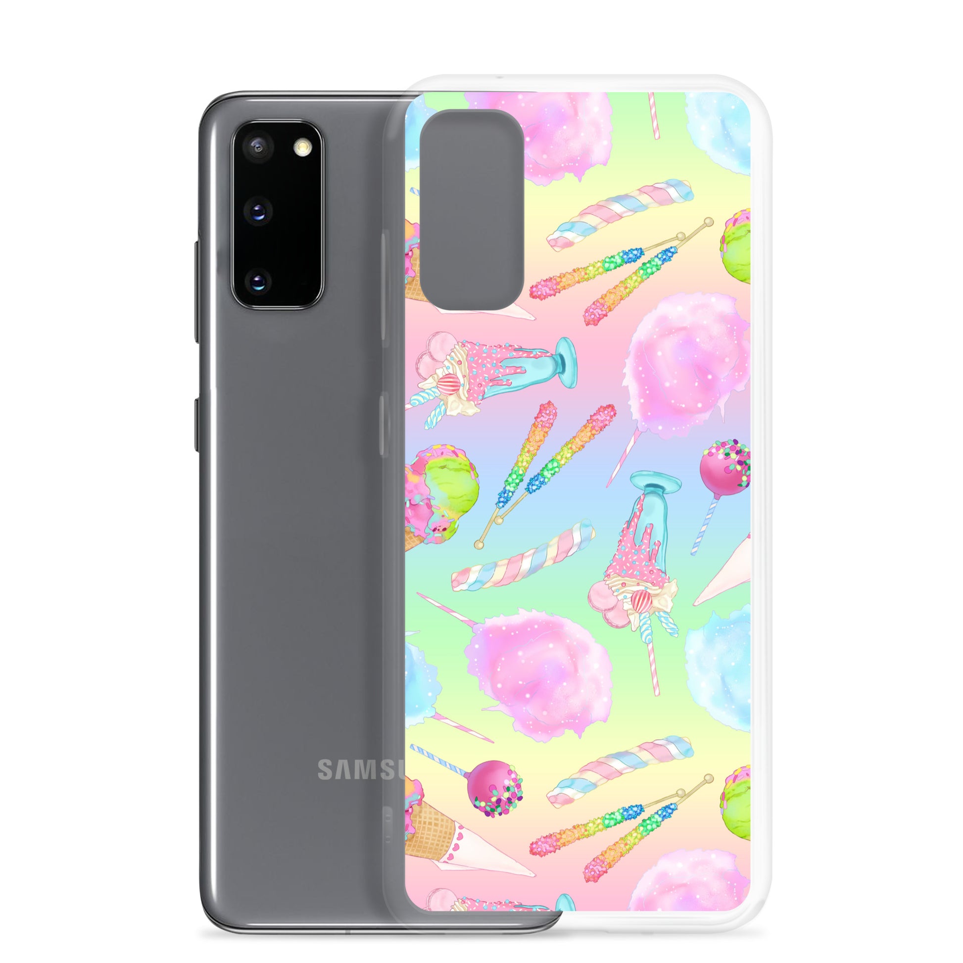 Colorful and fun, the Rainbow Candy Samsung® Clear Case adds style and protection to your phone with sweet pastel designs.