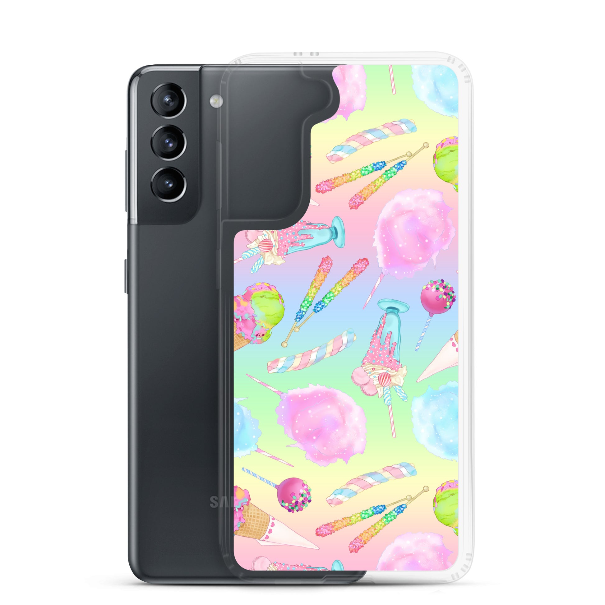 Bright and colorful, the Rainbow Candy Samsung® Clear Case adds sweetness and summer flair to your phone's protection.