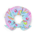 Bright and fun, the Rainbow Candy Scrunchie adds a cheerful touch to summer outfits with its pastel colors and smooth fabric.