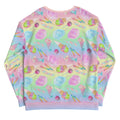 Colorful Rainbow Candy Sweatshirt featuring sweet treats design, perfect for stylish comfort and fun wear.