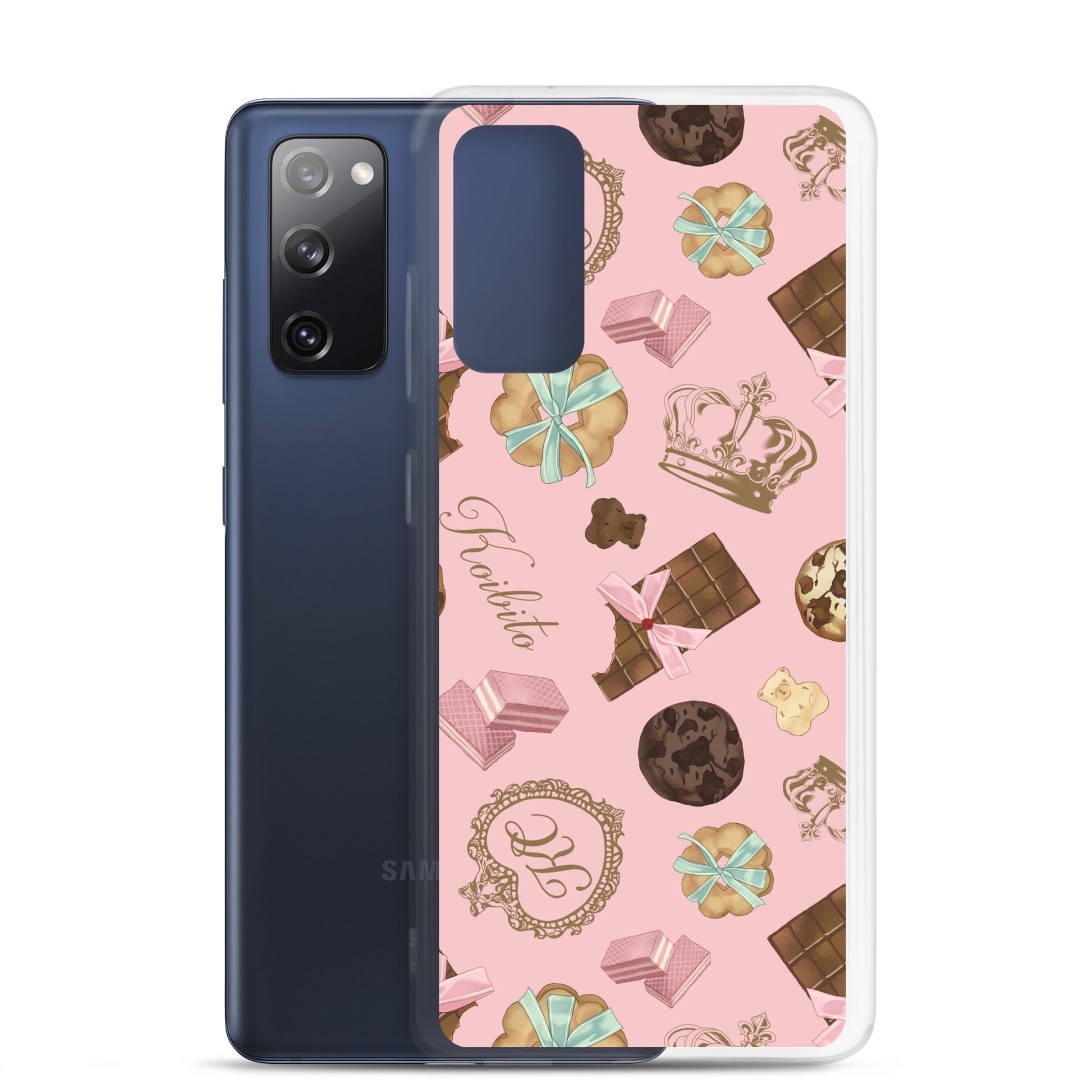 Royal Cookie Samsung® Clear Case featuring a fun cookie design, protecting your phone with style and flair.