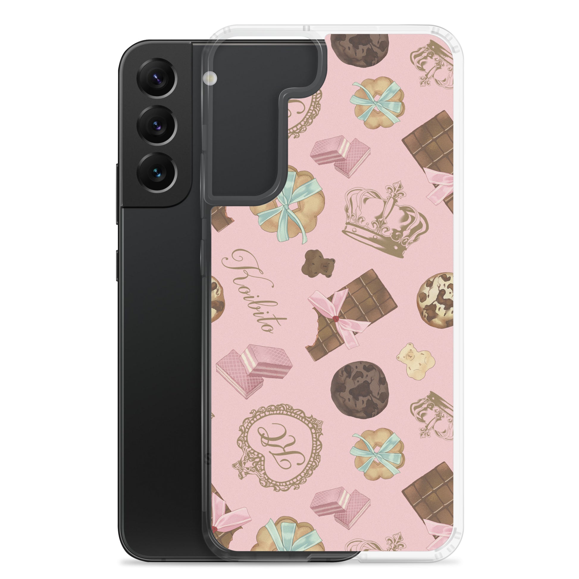 Sleek Royal Cookie Samsung® Clear Case featuring delicious cookie designs, perfect for protecting your Galaxy S22 Plus.