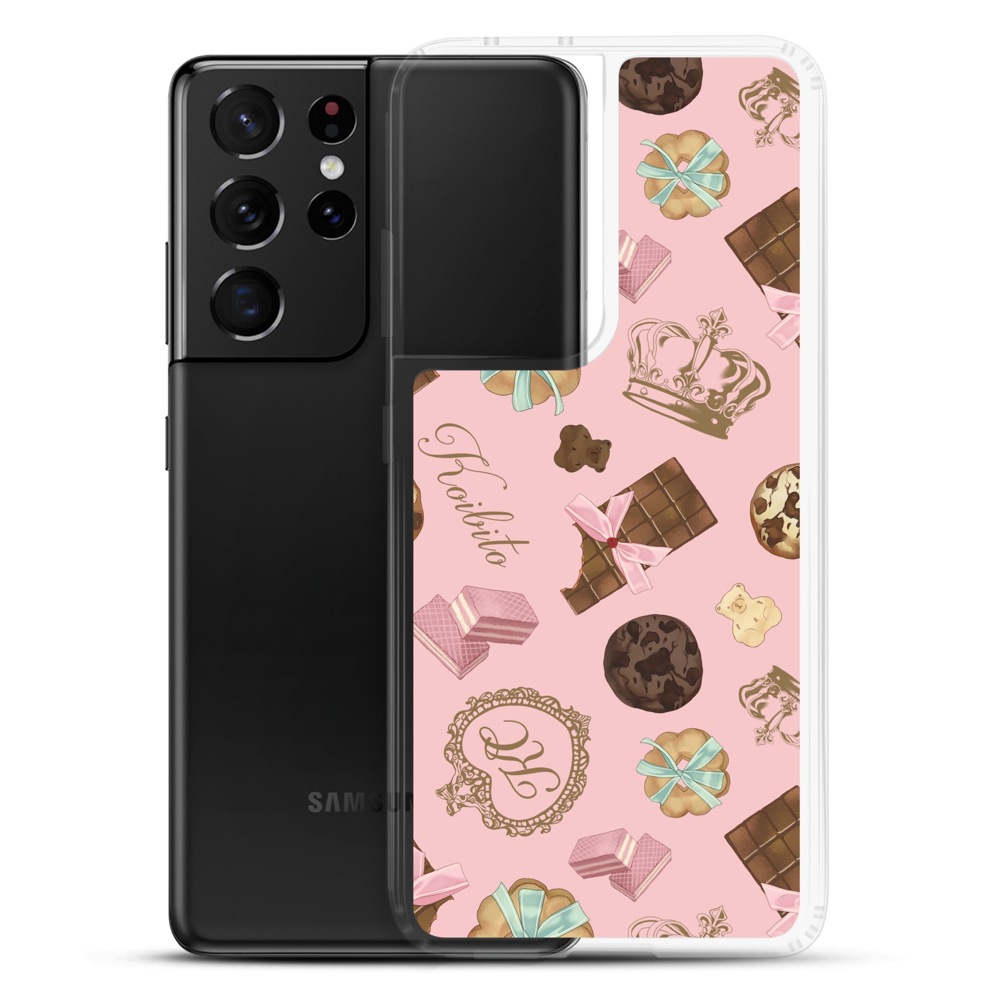 Protect your Samsung with the Royal Cookie Samsung® Clear Case, featuring a playful cookie design.